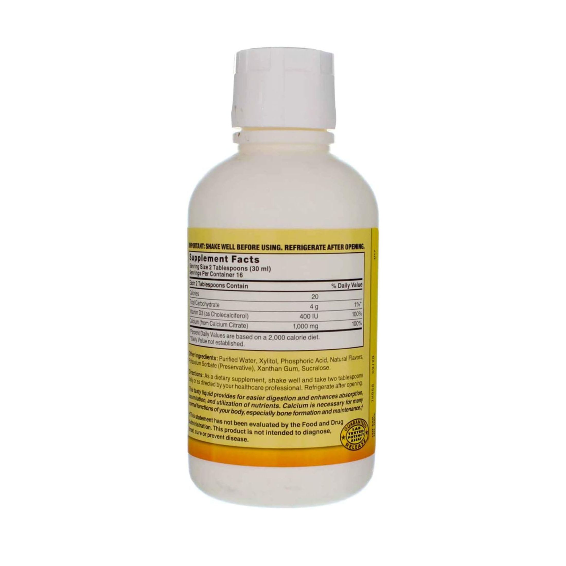 Nature's Blend Calcium Citrate + Vitamin D3 Liquid, Blueberry, 1000 Mg, 16 Oz