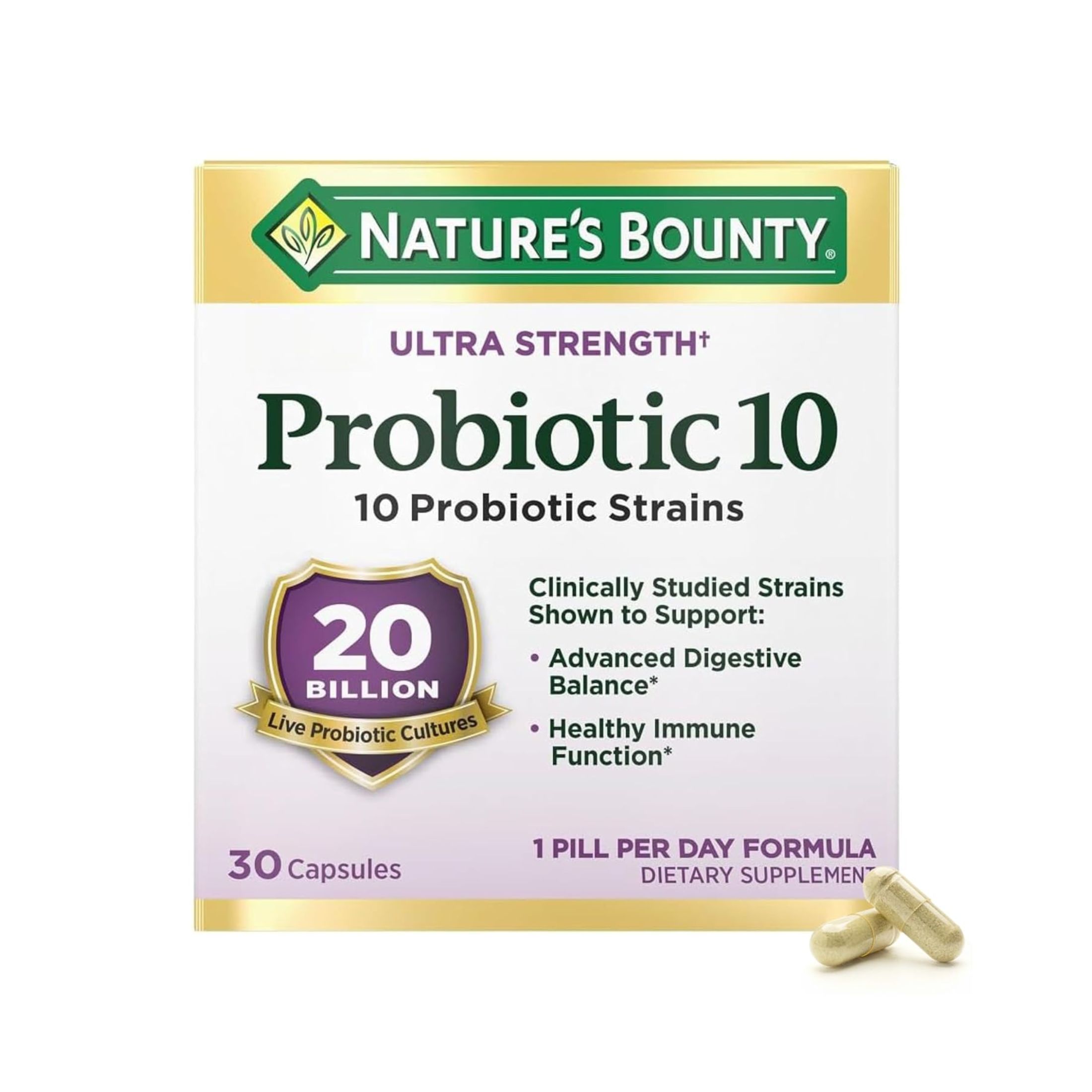 Nature's Bounty Probiotic 10, Ultra Strength, Capsules