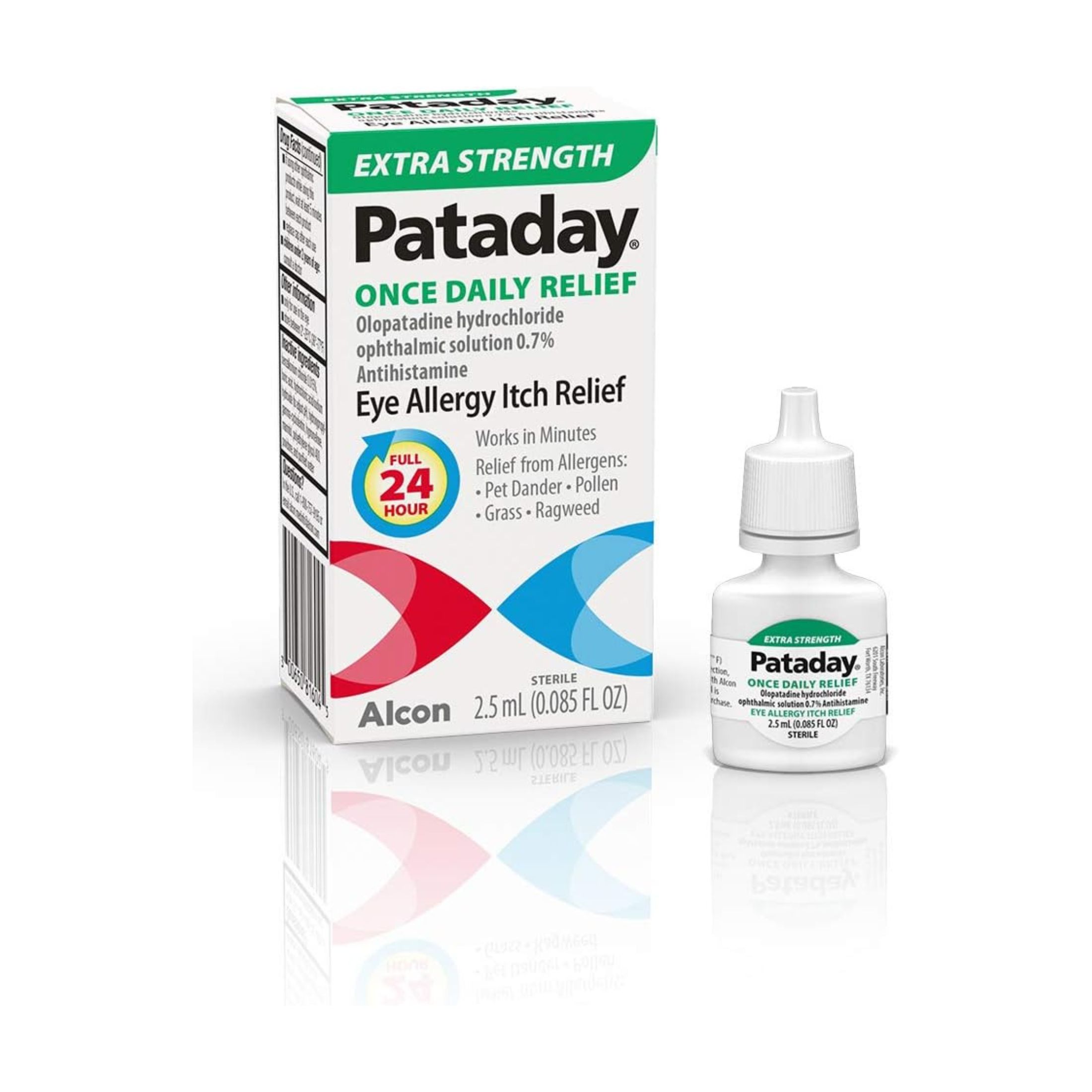 Pataday Alcon Once Daily Eye Allergy Itch Relief, Extra Strength - 2.5 Ml