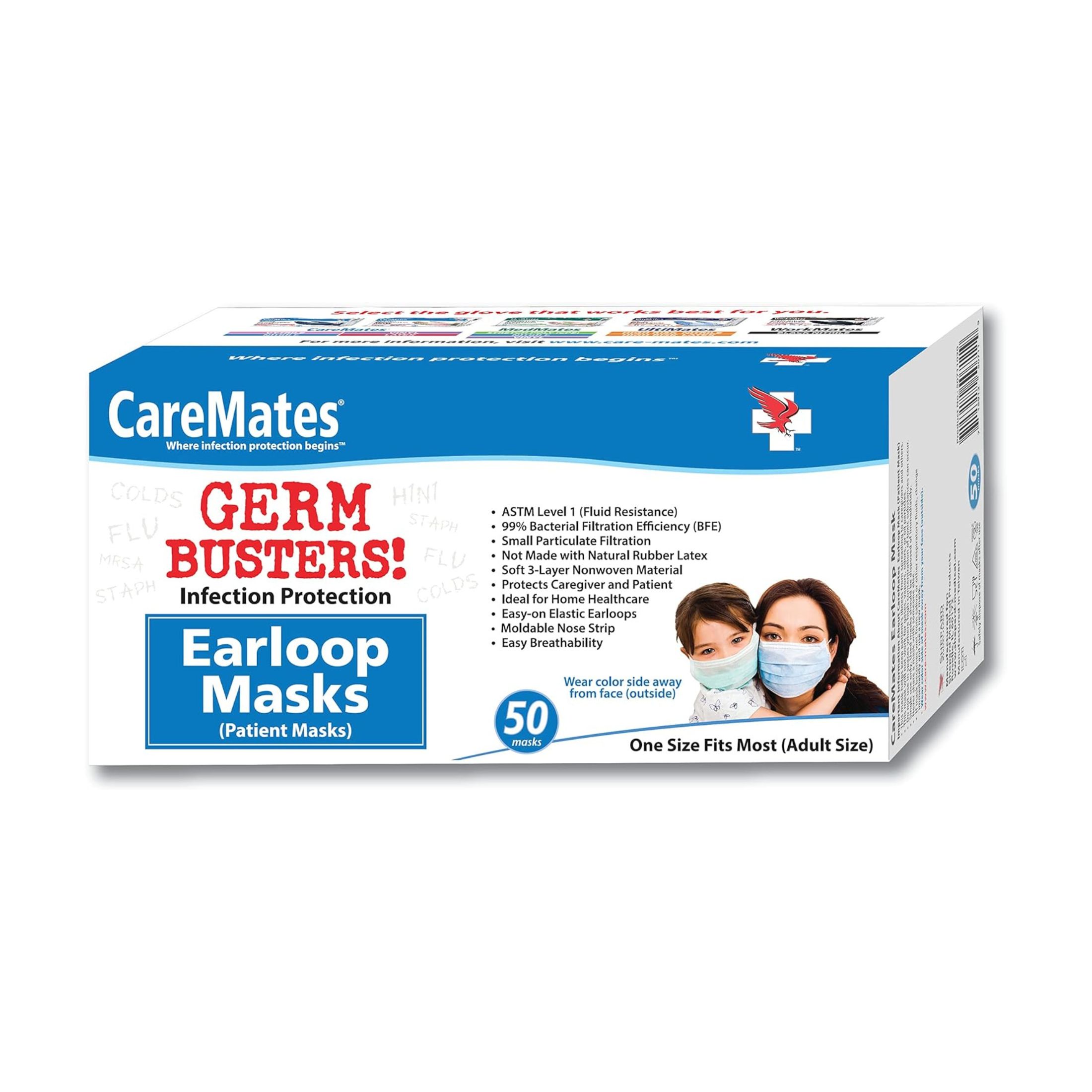 CareMates Soft Disposable Elastic Earloop Patient Mask