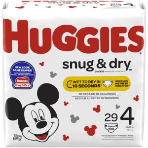 Huggies Snug & Dry Diapers, Size 4, 29 Count (Packaging May Vary)