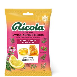 Ricola Cough Suppressant Throat Drops, Honey Lemon With Echinacea