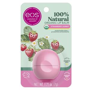 EOS Lip Balm Strawberry Sorbet Organic Sphere .25oz