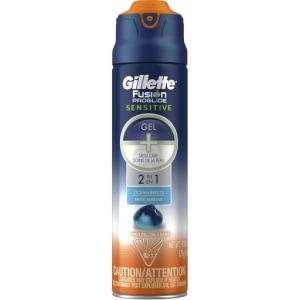 Gillette Fusion ProGlide Sensitive 2 In 1 Ocean Breeze Men's Shave Gel - 6oz
