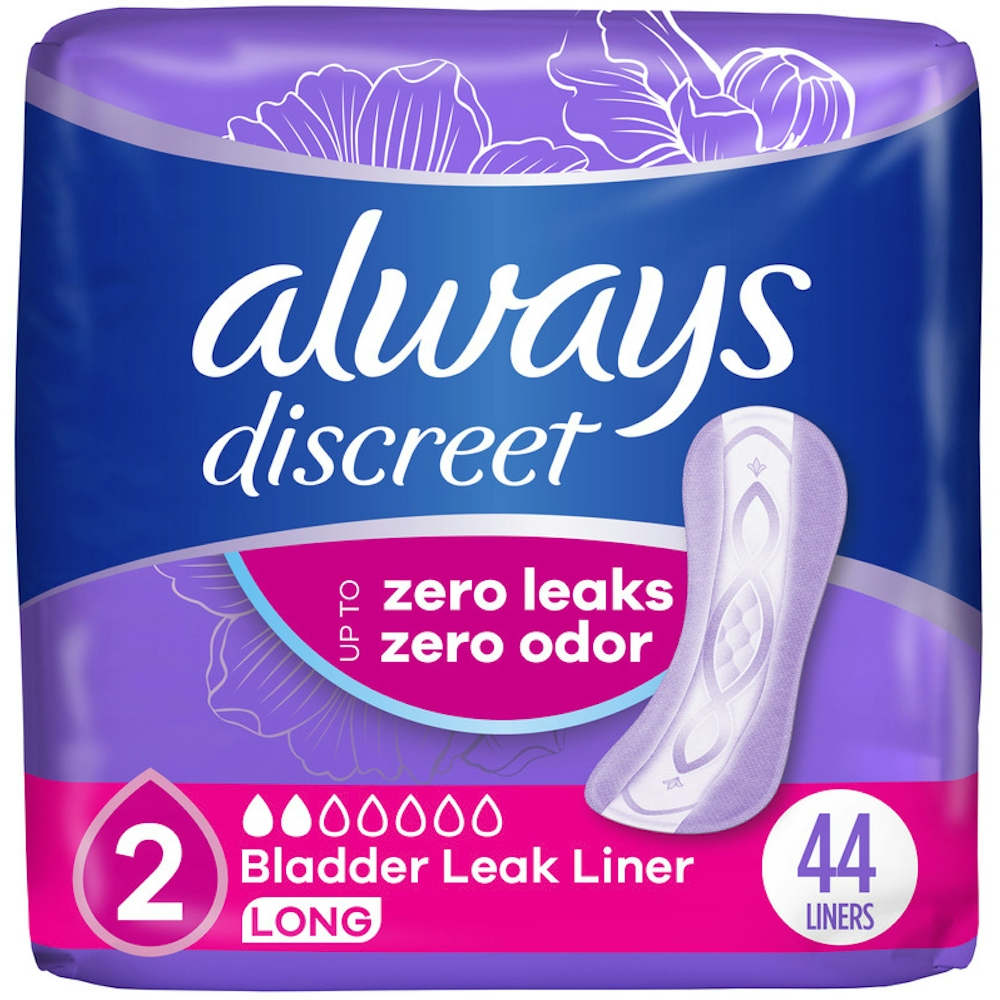 Always Discreet Very Light Absorbency Long Length Incontinence Liners
