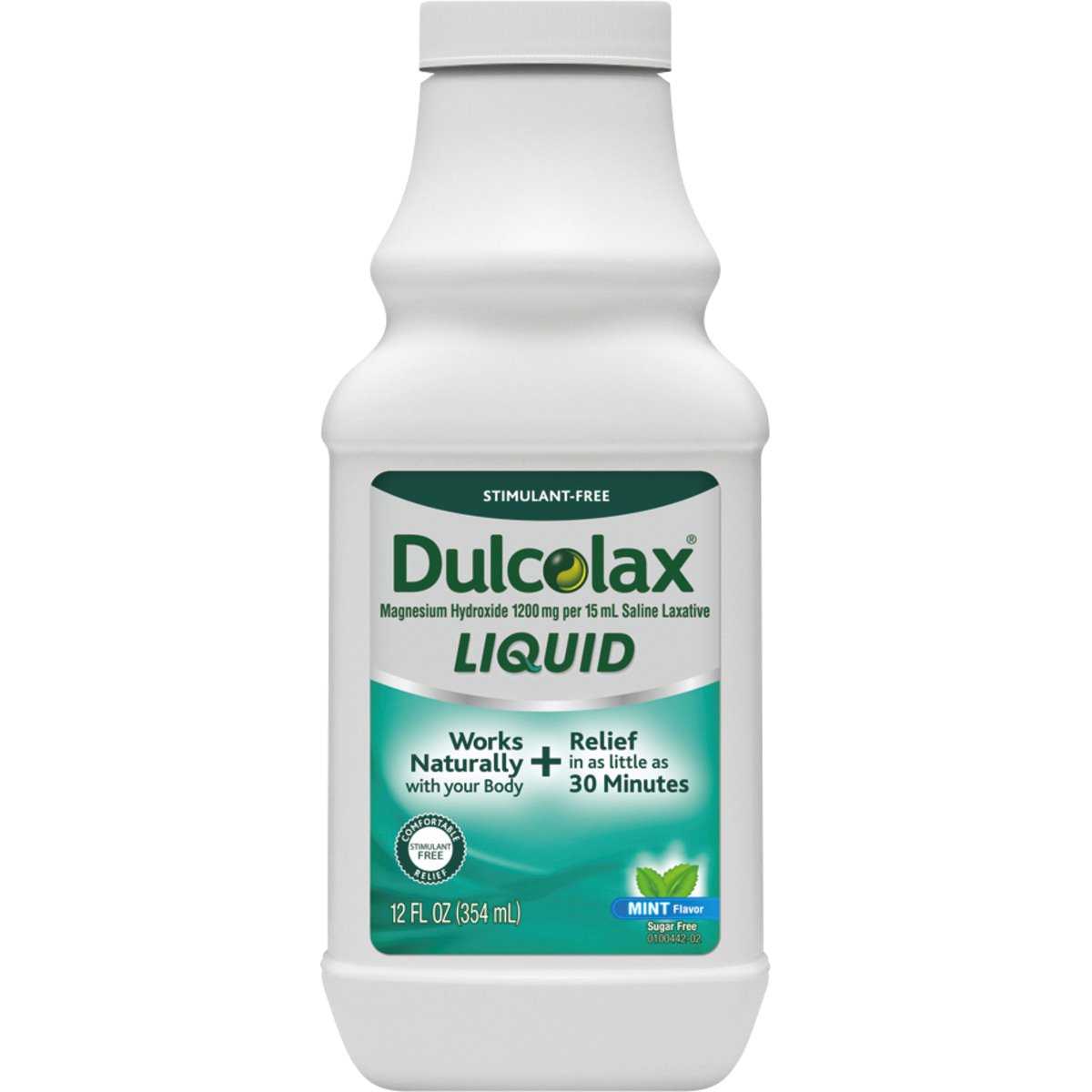 Dulcolax Saline Laxative, Liquid, Mint Flavor 12 Oz