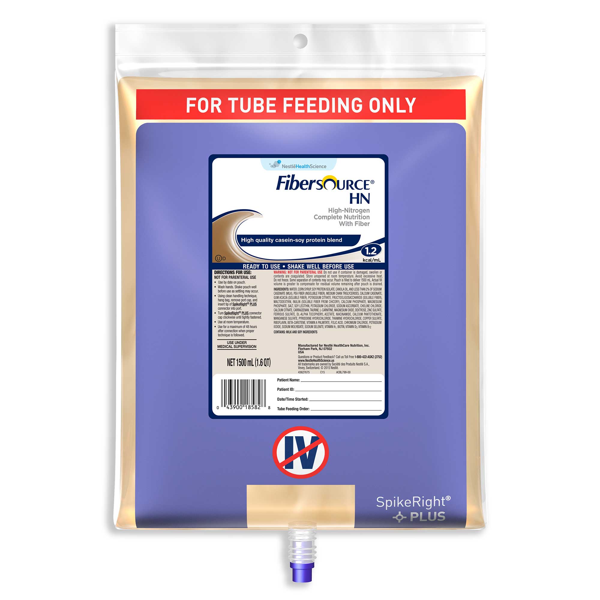 Fibersource HN Tube Feeding Formula, 50.7 Oz. Bag