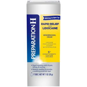 Preparation H Rapid Relief Hemorrhoid Symptom Treatment Cream With Lidocaine - 1oz