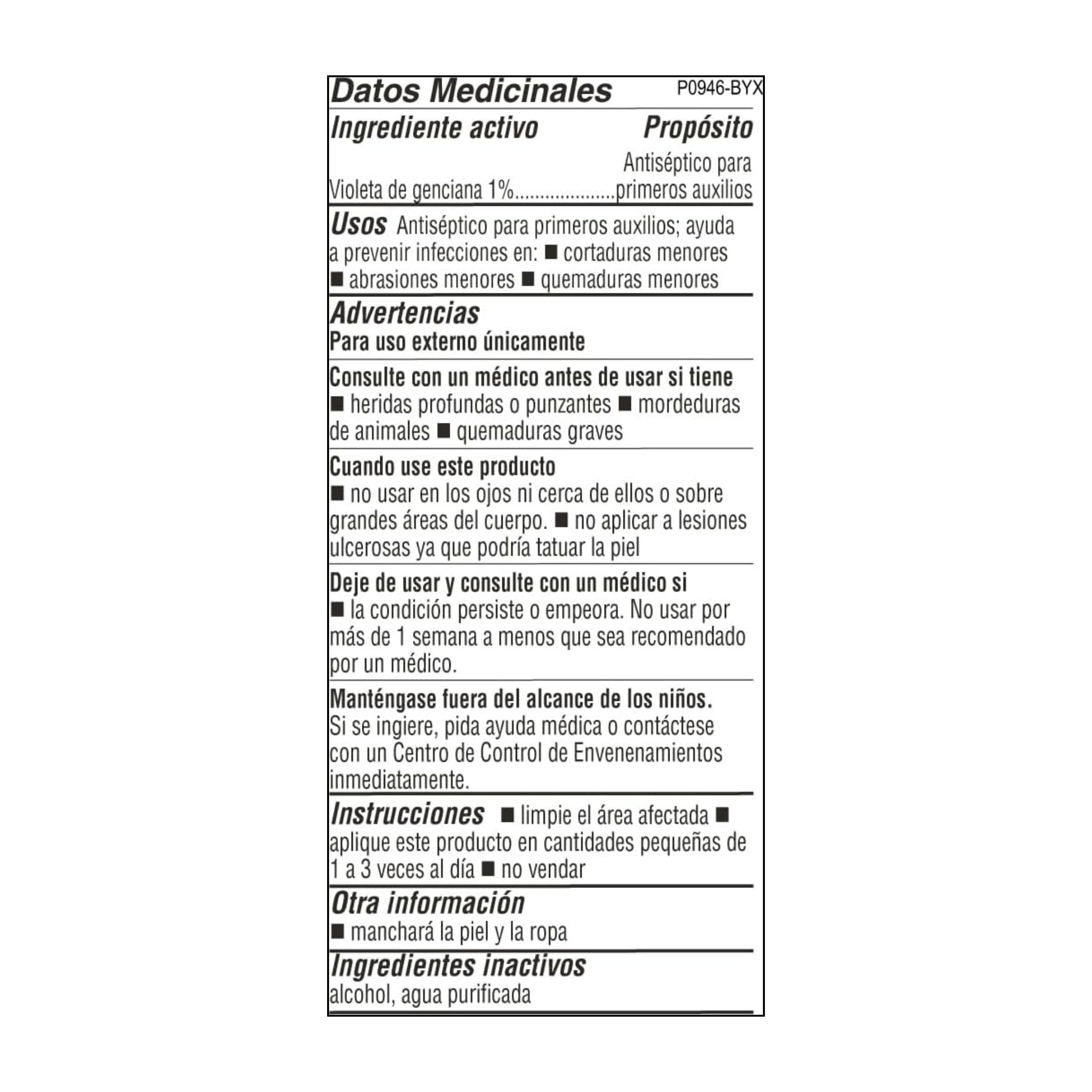 De La Cruz First Aid Antiseptic, Tincture