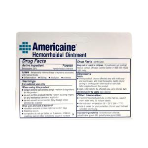 Americaine Hemorrhoidal Ointment, Maximum Strength, Hospital Formula - 1 Oz