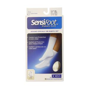 Jobst Sensifoot Diabetic Compression Socks Crew White Large