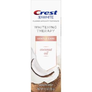 Crest 3D White Toothpaste, Fluoride Anticavity, Coconut Oil, Whitening Therapy, Smooth Mint
