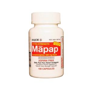Major Mapap Acetaminophen 500 Mg 100 Capsules Pharmaceutical