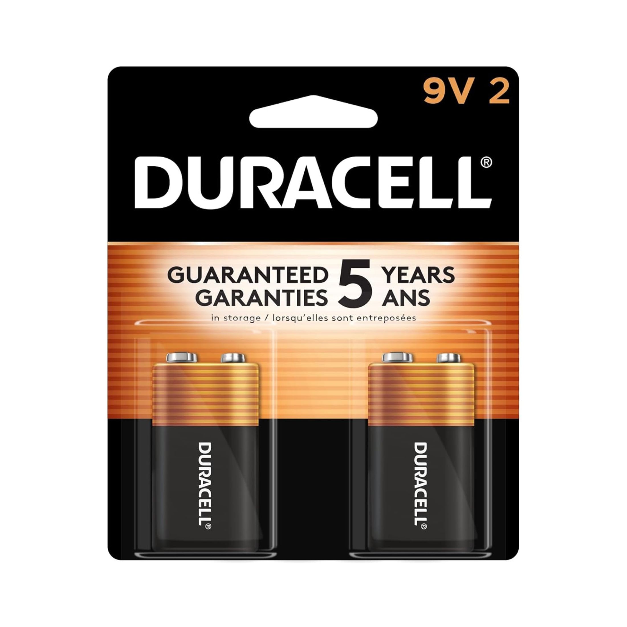 Duracell Coppertop 9V Batteries - 2pk Alkaline Battery