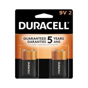 Duracell Coppertop 9V Batteries - 2pk Alkaline Battery
