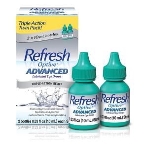 Refresh Optive, Eye Drops, Lubricant, Advanced, Triple-Action Relief, 0.33 Fl Oz