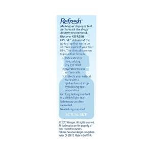 Refresh Optive, Eye Drops, Lubricant, Advanced, Triple-Action Relief, 0.33 Fl Oz
