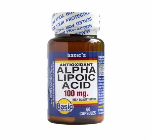 Basic Vitamins Alpha Lipoic Acid 100 Mg Capsules