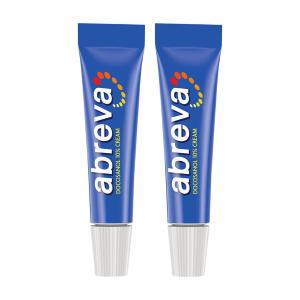 Abreva Docosanol 10% Cream Cold Sore / Fever Blister Treatment Tube - 0.07 Ounce