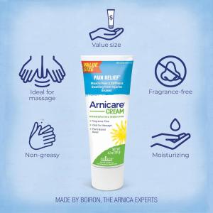 Boiron Arnicare Cream Homeopathic Arnica Pain Relief Medicine, 2.5 Oz