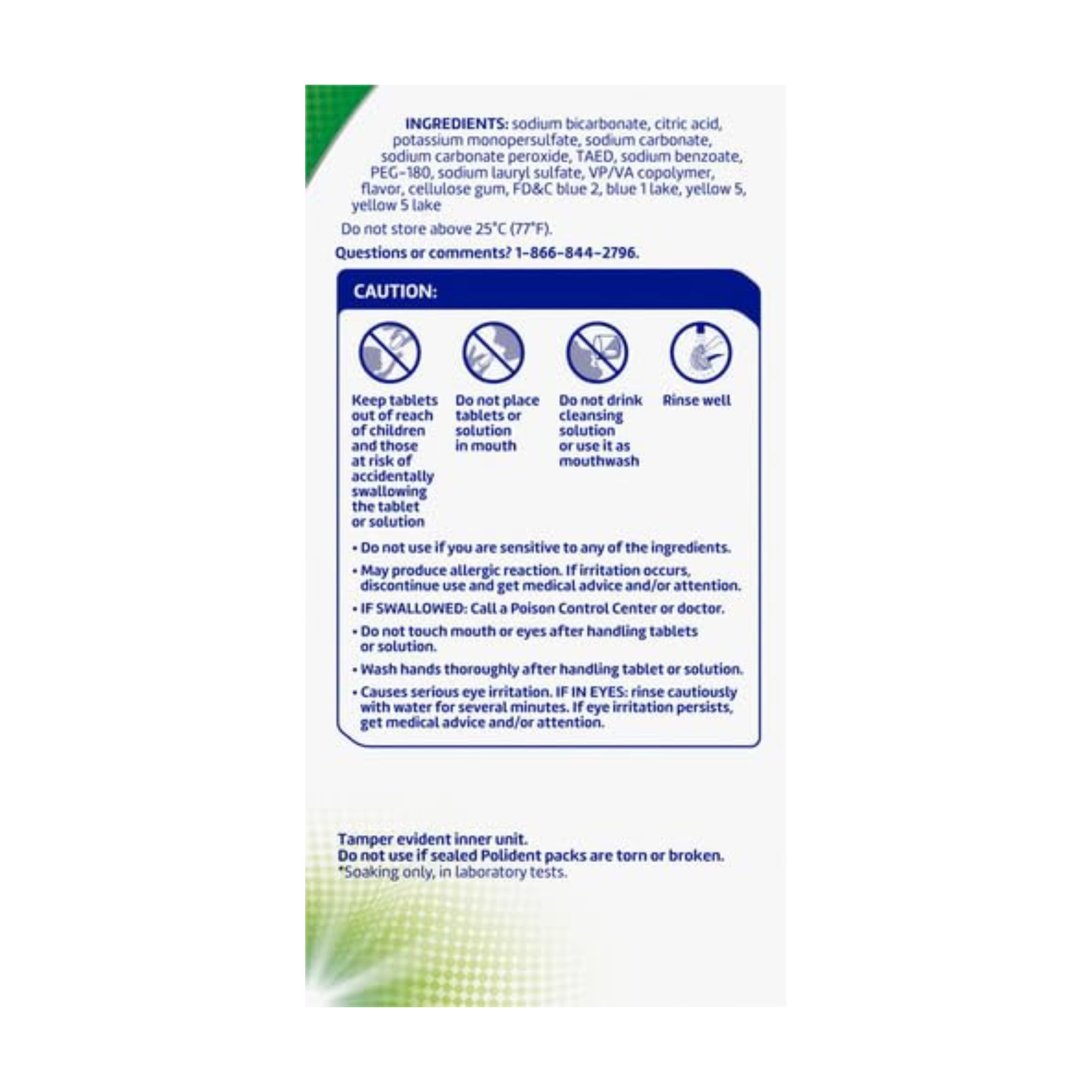 Polident Antibacterial Denture Cleanser, 3 Minute, Tablets, Triple Mint Fresh
