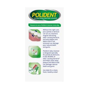 Polident Antibacterial Denture Cleanser, 3 Minute, Tablets, Triple Mint Fresh