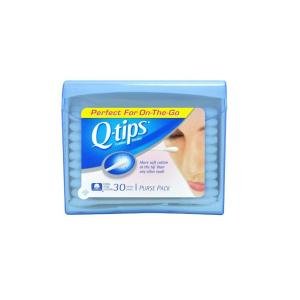 Q-tips Cotton Swabs Purse Pack 30 Ct