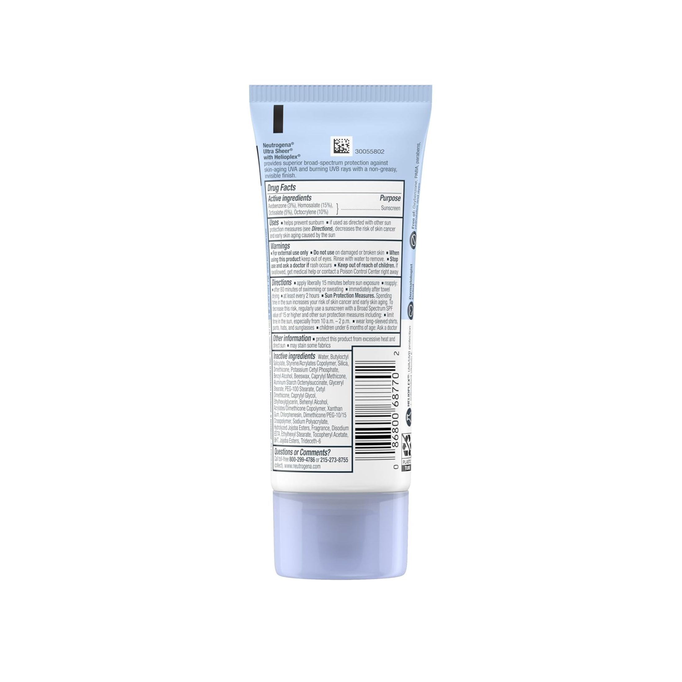 Neutrogena Ultra Sheer Dry Touch Water Resistant And Non Greasy Sunscreen Lotion With Broad Spectrum SPF 70 3 Fl Oz