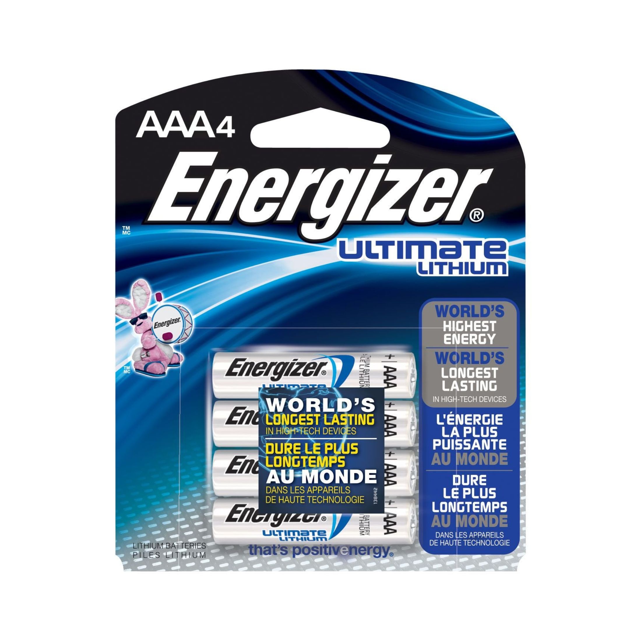 Energizer AAA 4pk 9X Ultimate Lithium Battery L92BP4