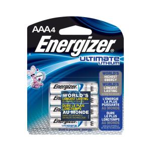 Energizer AAA 4pk 9X Ultimate Lithium Battery L92BP4