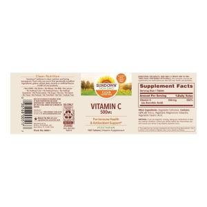 Sundown Naturals Sd C 500 Ascr Acid Pp2.99 Tab1