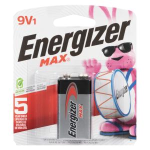 Energizer Max 9 V Battery (1 Pack), 9 Volt Alkaline Batteries