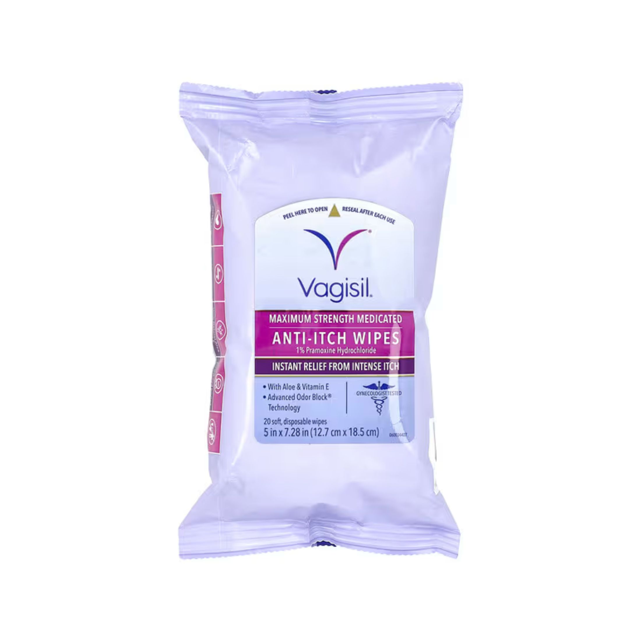 Vagisil Anti Itch Wipes, Medicated, Maximum Strength