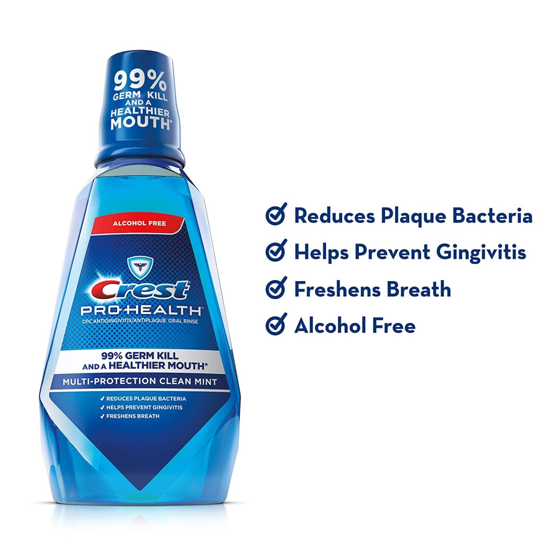 Crest Pro Health Multi Protection Clean Mint Mouthwash 16.9 Fl Oz