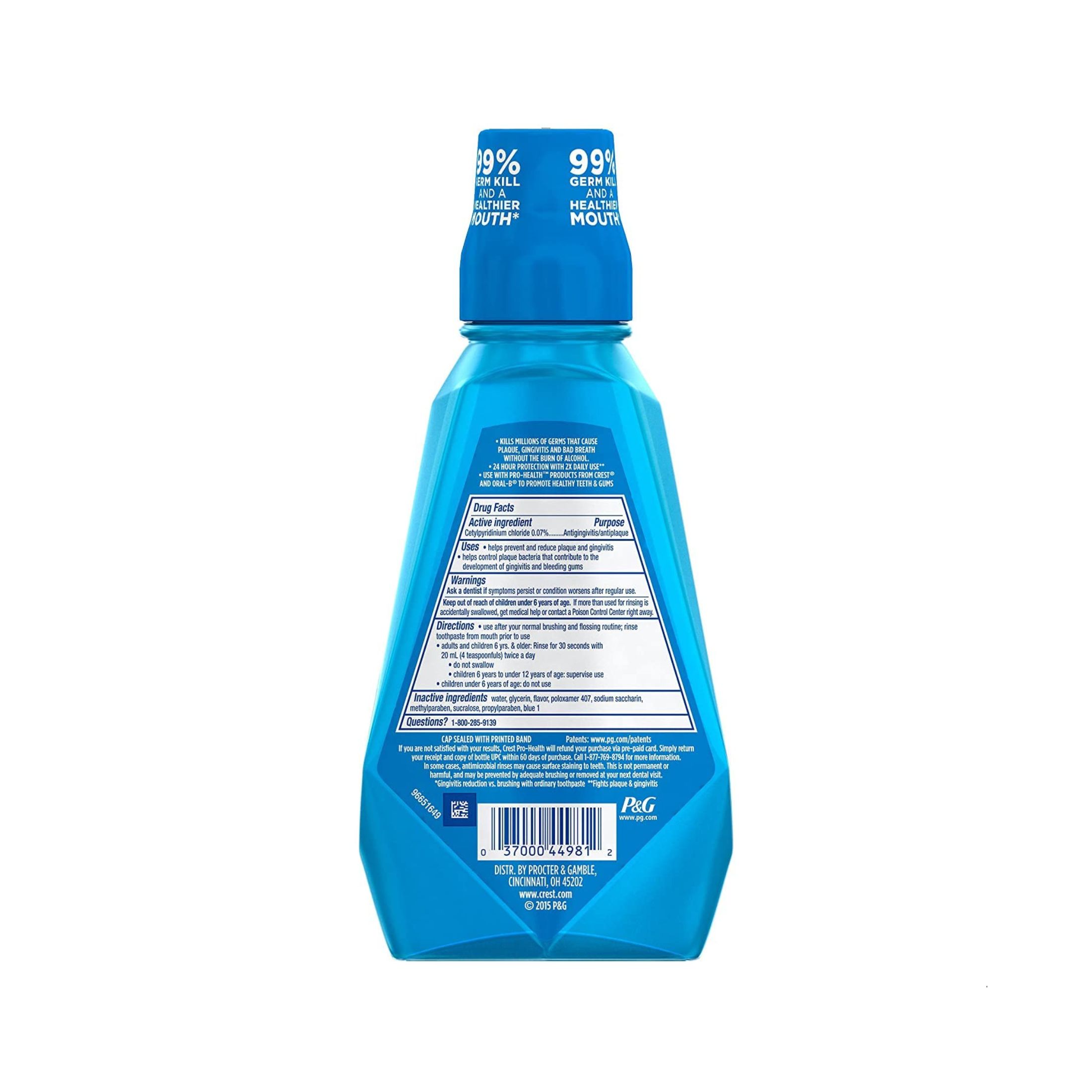 Crest Pro Health Multi Protection Clean Mint Mouthwash 16.9 Fl Oz