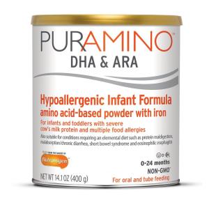 Puramino Infant Formula, Hypoallergenic, 0-24 Months 14.1 Oz