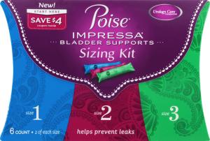 Poise Impressa Bladder Supports, Sizing Kit
