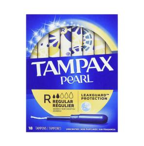 Tampax Pearl Tampons Plastic Applicator Regular Absorbency Unscented