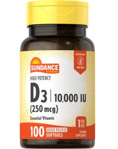 Sundance Vitamin D3 1000 IU Softgels