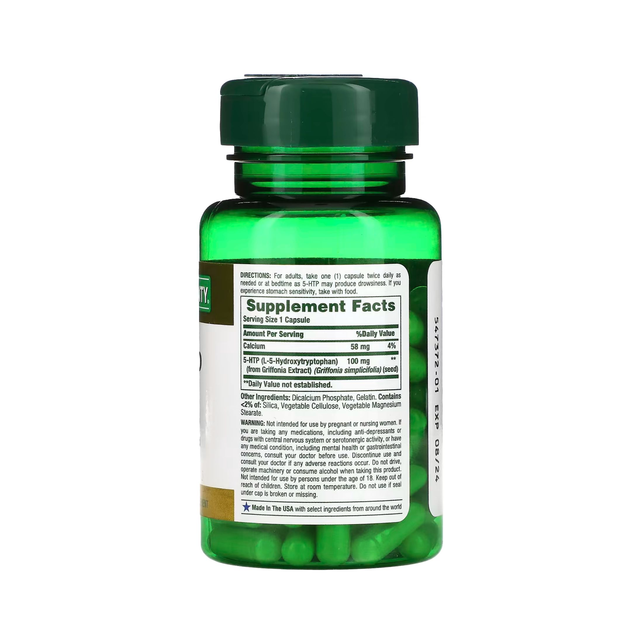 Nature's Bounty 5-HTP, 100 Mg, Capsules