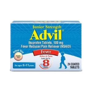 Advil Fever Reducer/Pain Reliever, Junior Strength, 100 Mg, Coated Tablets