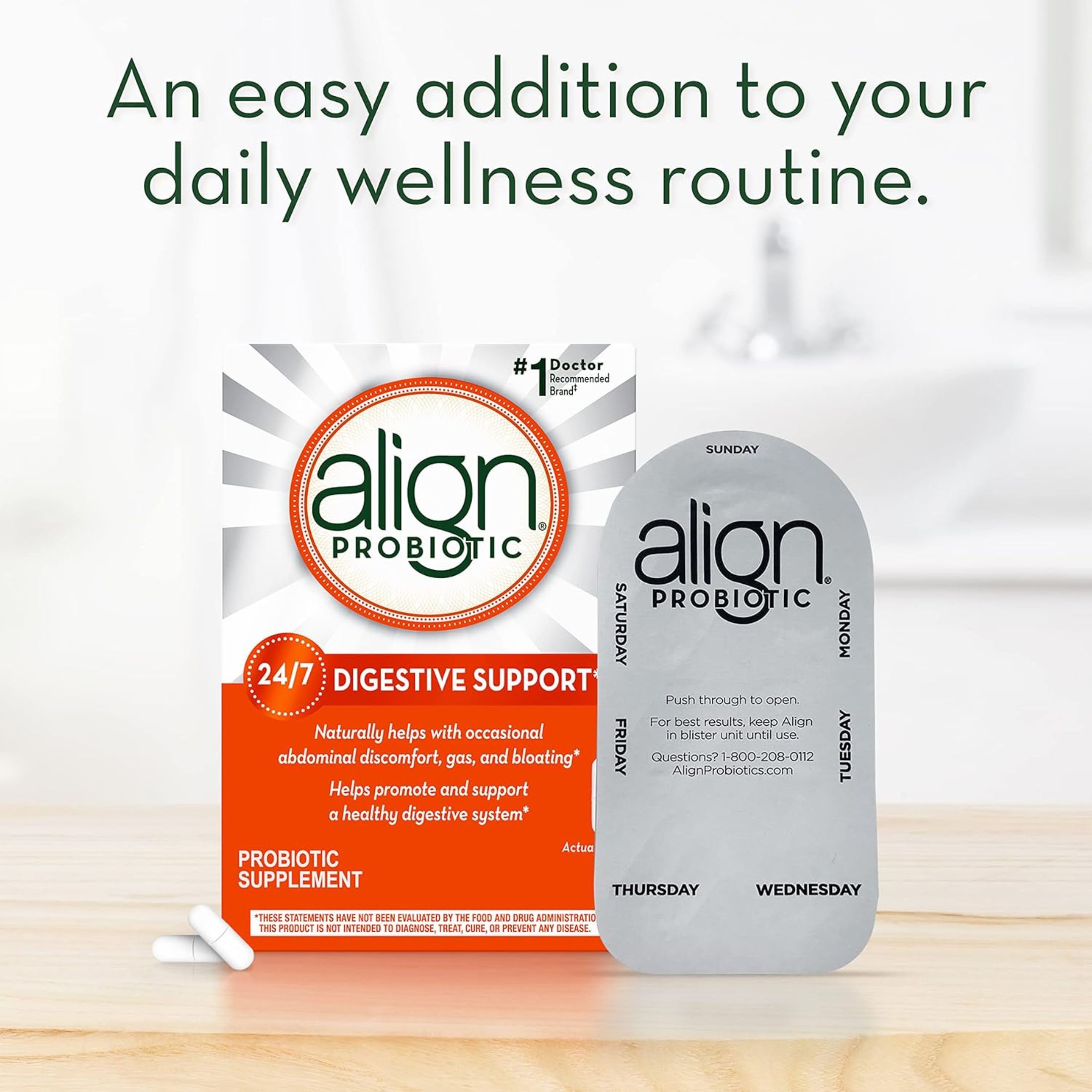 Align Digestive Support Probiotic Supplement Capsules