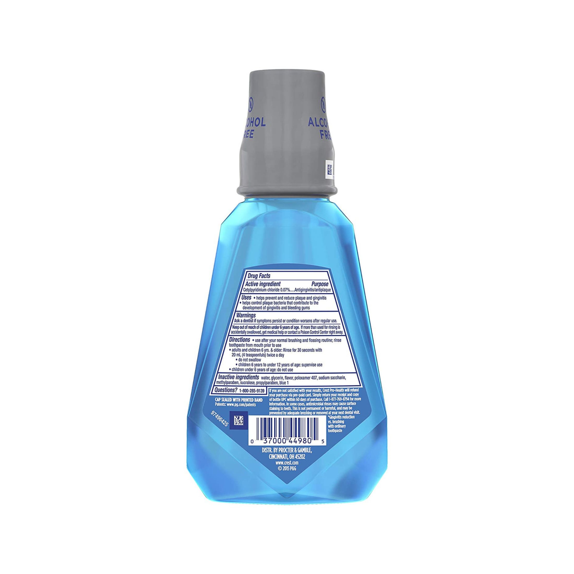 Crest Oral Rinse, Clean Mint, Multi Protection 8.4 Fl Oz