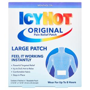Icy Hot Patch Extra Strength, Back Pain Relief, Large Size