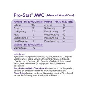 Pro-Stat Sugar Free AWC Liquid Protein Supplement Wild Cherry Punch - 4 X 30oz