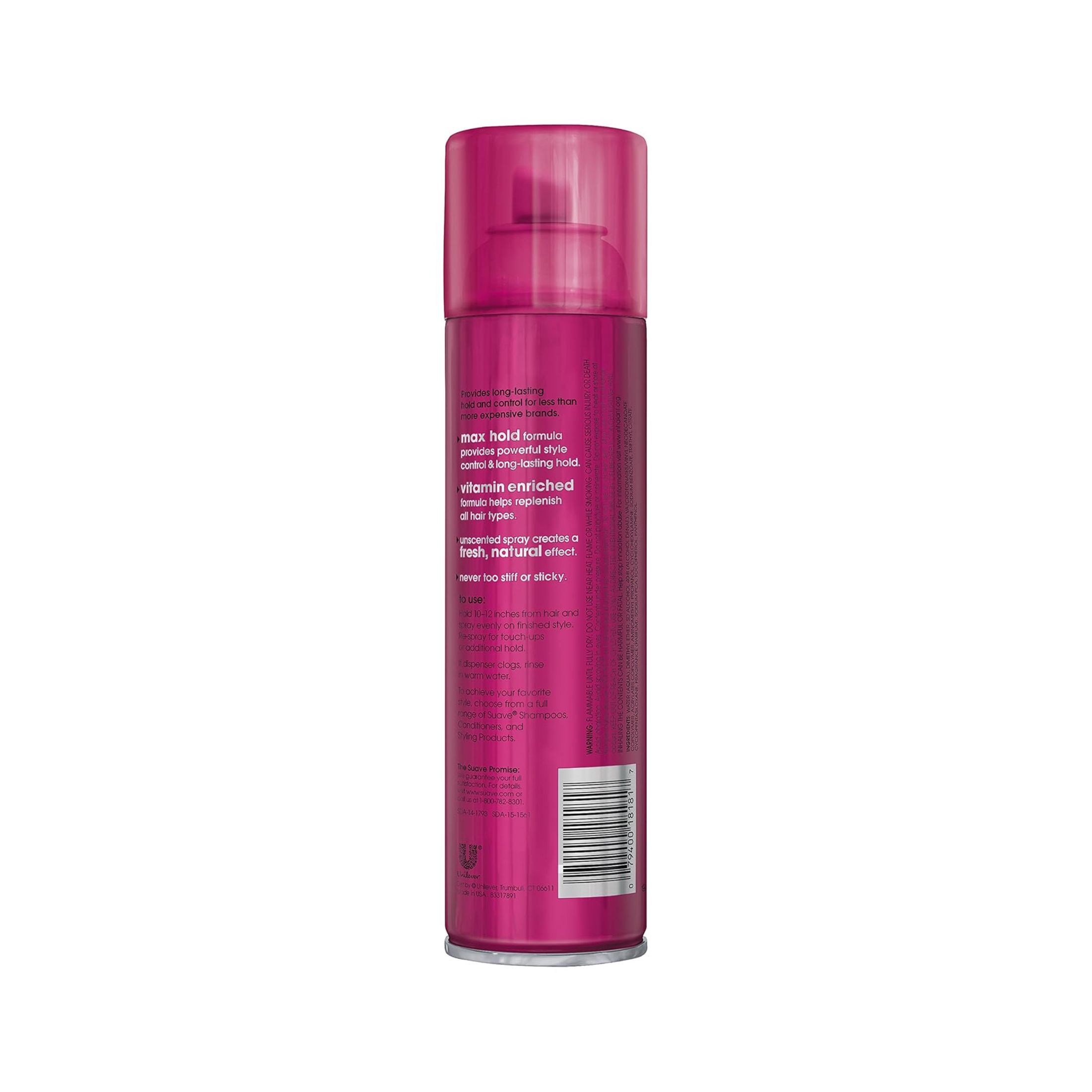 Suave Essentials Hairspray, Unscented, Max Hold, 8 11 Oz