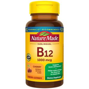 Nature Made Vitamin B12, Sublingual, 1000 Mcg, Micro Lozenges, Cherry