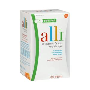 Alli Orlistat 60 Mg Capsules Weight Loss Aid Refill Pack - 120ct