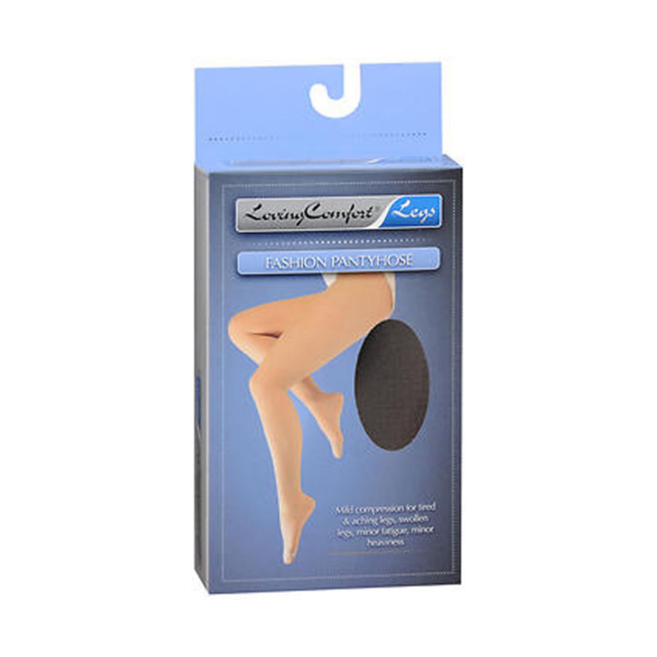 Loving Comfort Fashion Pantyhose Sheer Firm Black Queen Plus - 1 Ea