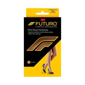 Futuro Energizing Nude French Cut Lace Ultra Sheer Pantyhose Plus